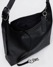 Load image into Gallery viewer, BAGGU Recycled Leather Shoulder Bag, Black