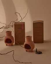 Load image into Gallery viewer, Chiminea Ceramic Incense Cone Holder, Palo Santo & Sage