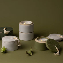 Load image into Gallery viewer, Cypress + Fir, Green Ceramic Candle