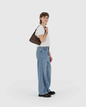 Load image into Gallery viewer, BAGGU Mini Recycled Leather Shoulder Bag, Brown