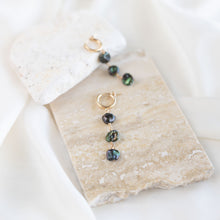 Load image into Gallery viewer, Olive Orchid Pearl Huggies