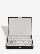 Load image into Gallery viewer, Stackers Black Raffia Jewellery Box Lid
