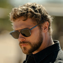 Load image into Gallery viewer, WMP Dean Sunglasses, Crystal Stone Blue