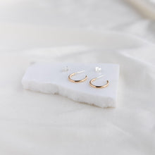 Load image into Gallery viewer, Hammered Hoops