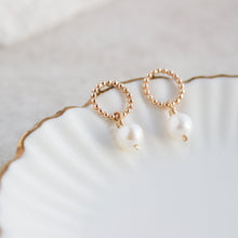 Load image into Gallery viewer, Delicate Dot & Pearl Earrings