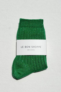 Glitter Socks, Emerald Glitter