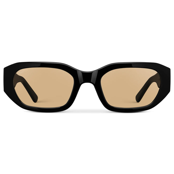 WMP London Sunglasses, Black/Gold Tinted Lens