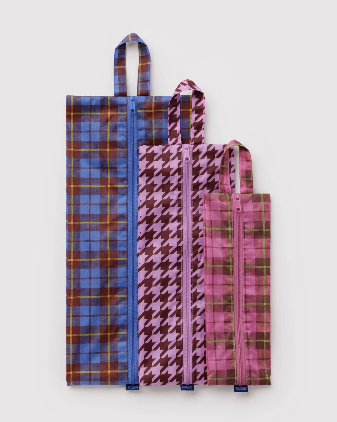 BAGGU 3D Zip Set, Check Mix
