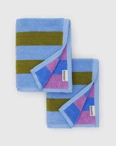 BAGGU Hand Towels, Set of 2 - Cabana Stripe Mix
