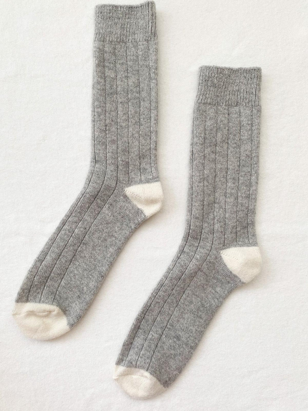 Men’s Cashmere Socks, Grey Melange