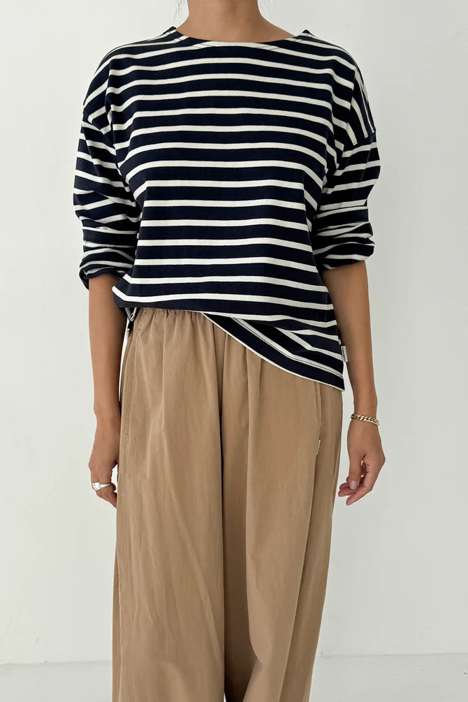 Sailor Top, Navy Stripe