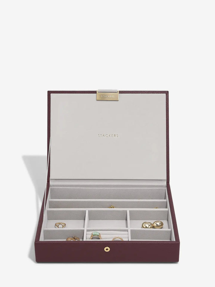 Stackers Burgundy Classic Jewellery Box Lid