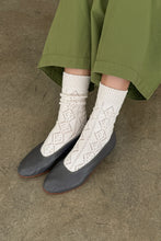 Load image into Gallery viewer, Modal Eyelet Socks, Oyster