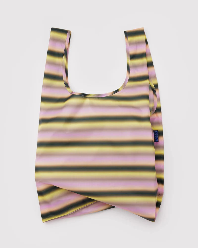 BAGGU Reusable Bag, Gradient Stripe Pink &amp; Yellow