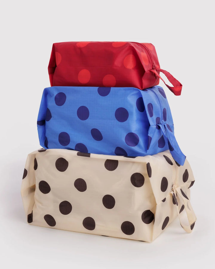 BAGGU 3D Zip Set, Polka Dot Mix