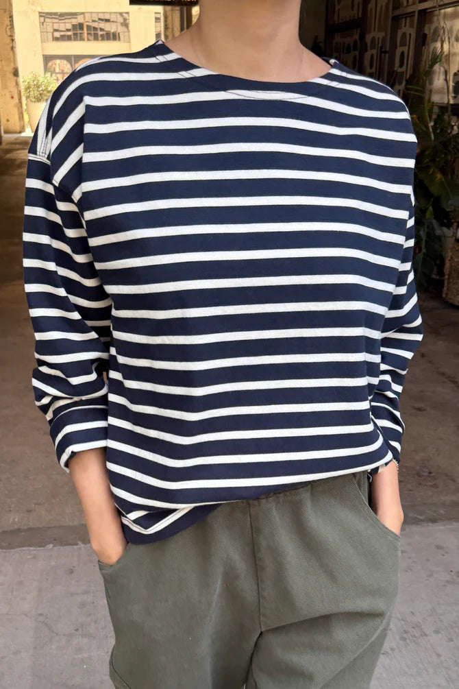 Sailor Top, Navy Stripe