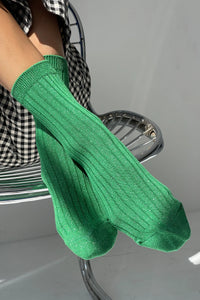 Glitter Socks, Emerald Glitter