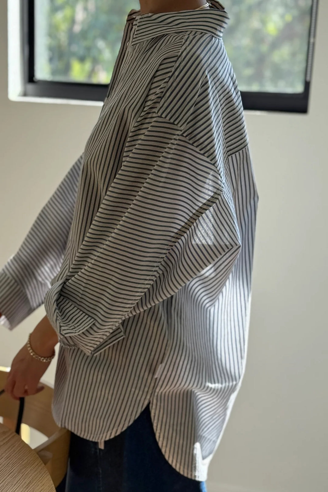 Light Weight Owen Shirt, Denim Stripe