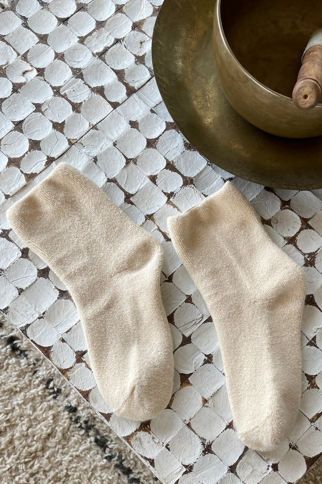 Clouds Socks, Ecru