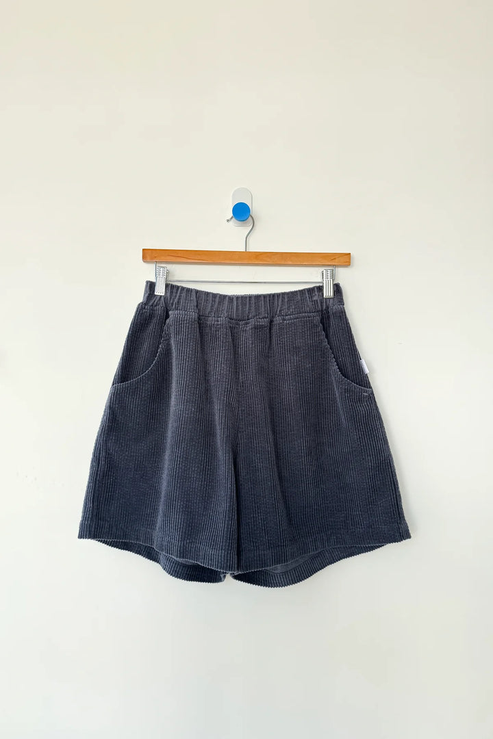 Soft Corduroy City Shorts, Charcoal