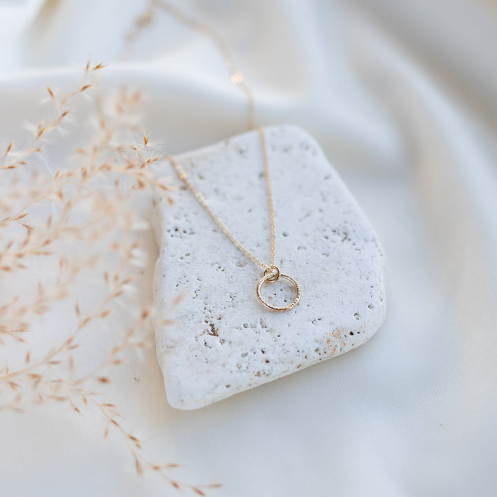 14k Circle Necklace