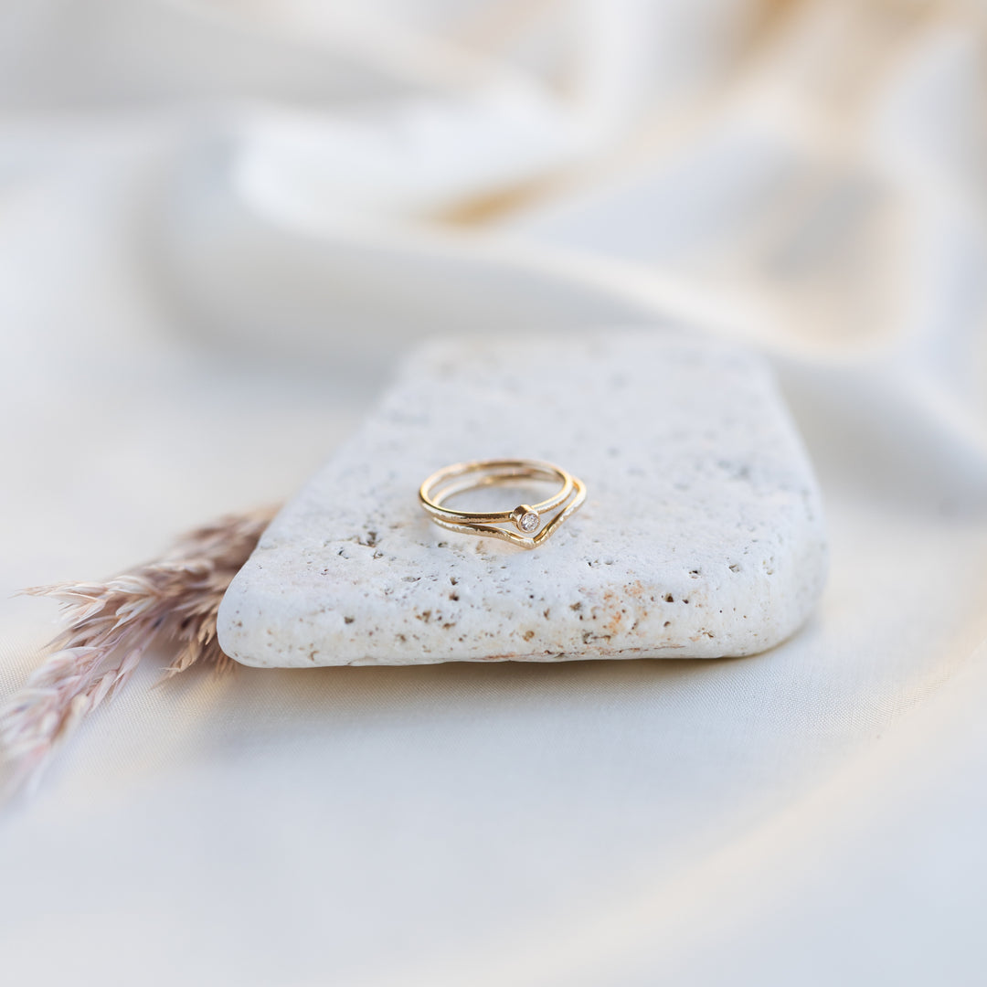 14k Tría Ring