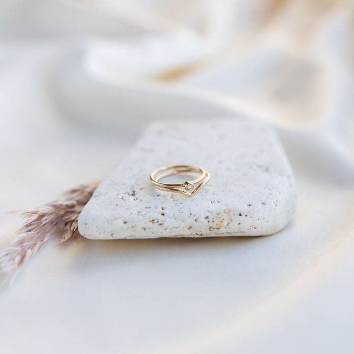 14k Tría Ring