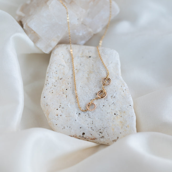 14k Mixed Loops Necklace