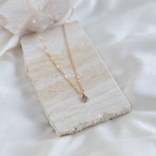 Load image into Gallery viewer, 14k Diamond Heart Charm Necklace