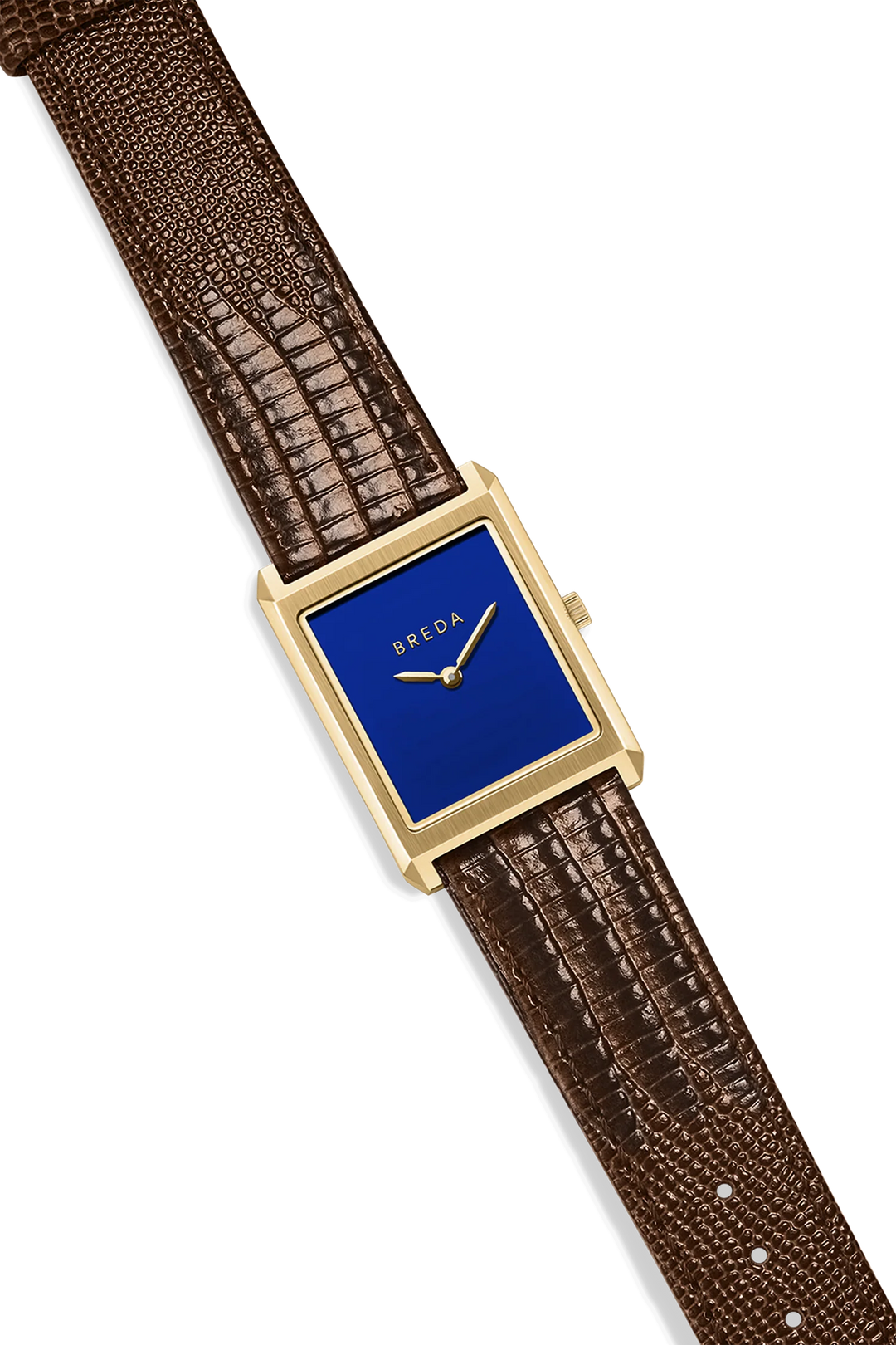Breda - Virgil Watch, Cobalt/Brown (Lizard Embossed)