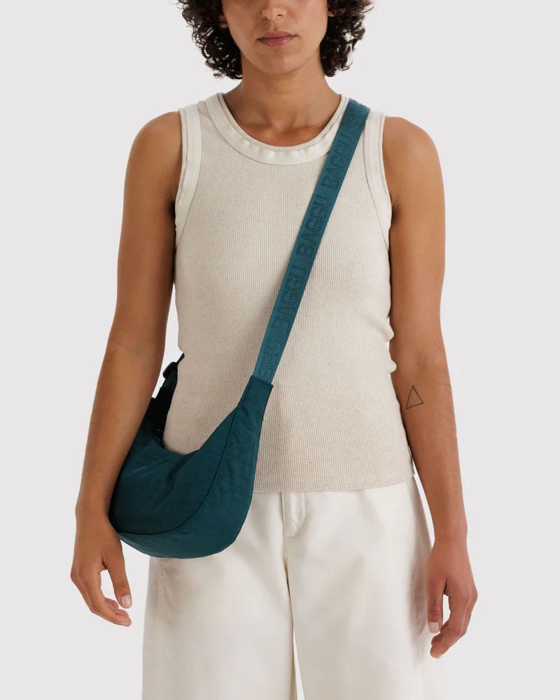 BAGGU Small Crescent Bag, Deep Sea