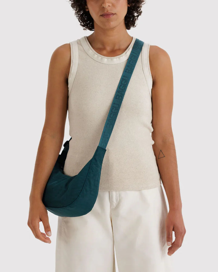 BAGGU Small Crescent Bag, Deep Sea