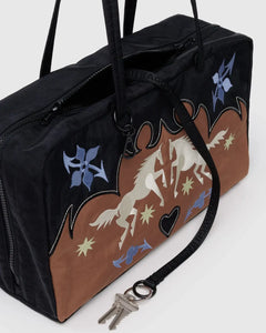 BAGGU Medium Nylon Bowler Bag, Western Appliqué