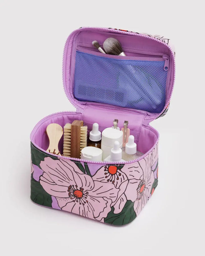 BAGGU Large Cosmetic Case, Pink Poppy