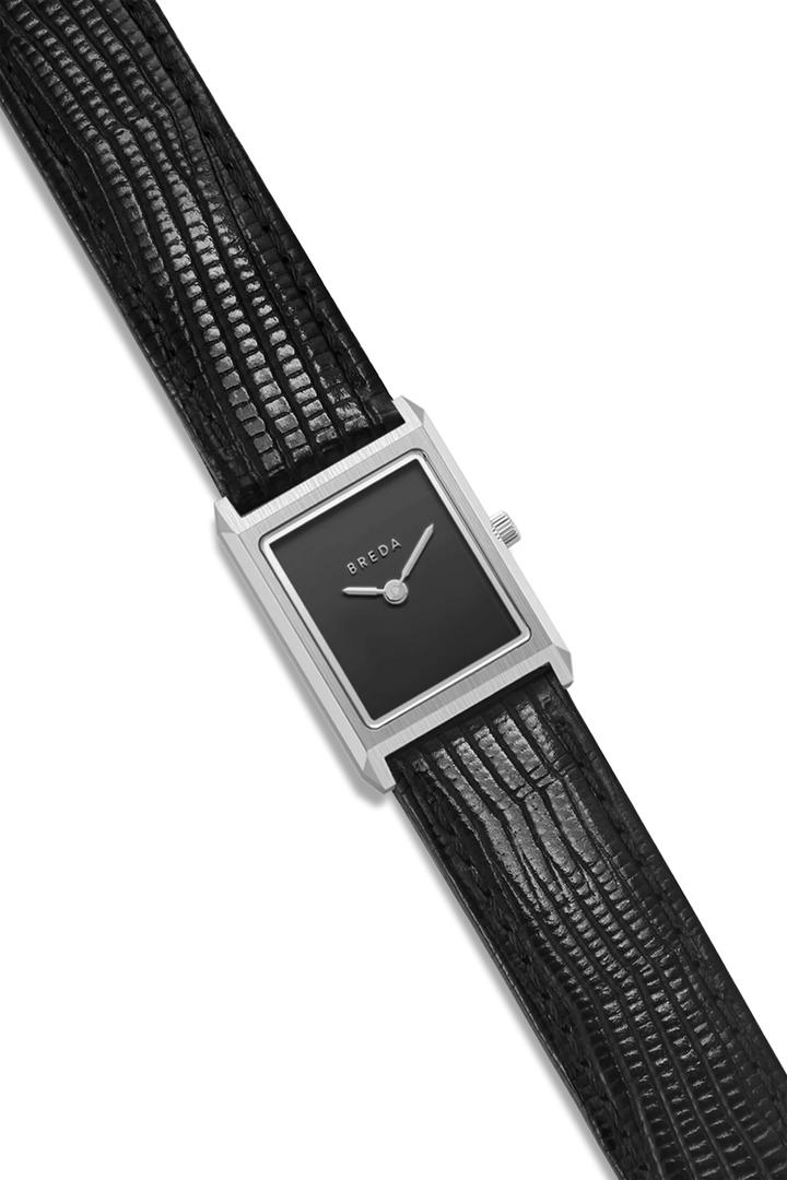 Breda - Virgil Watch, Midnight/Silver (Leather Embossed)