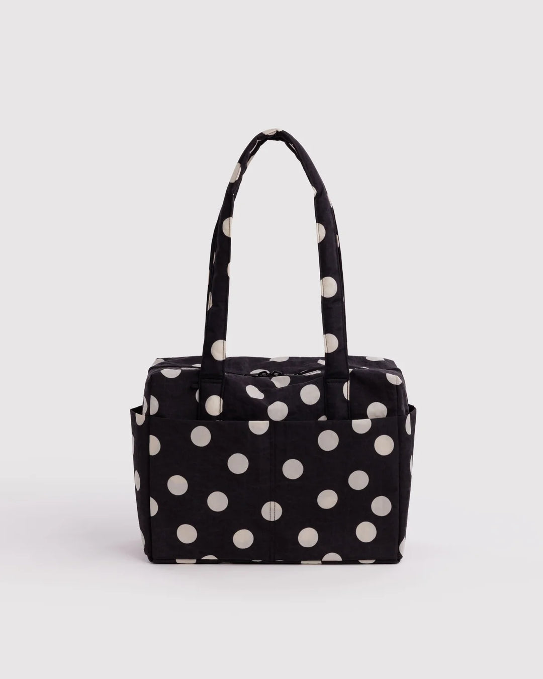 BAGGU Everyday Cloud Bag, Black &amp; Cream Polka Dot