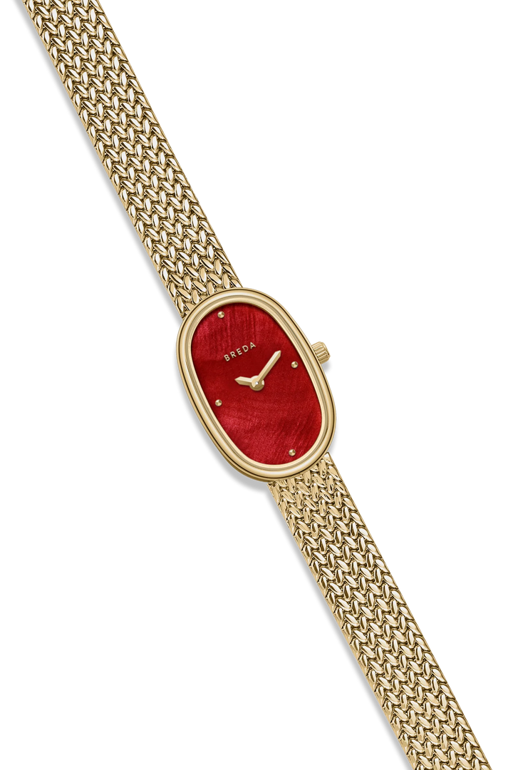 Breda - Jane Mini Tethered Watch, Gold/Red