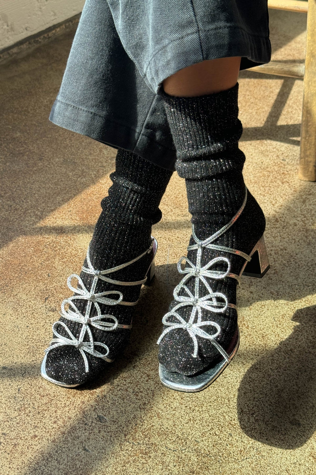 Winter Sparkle Socks, Starry Night