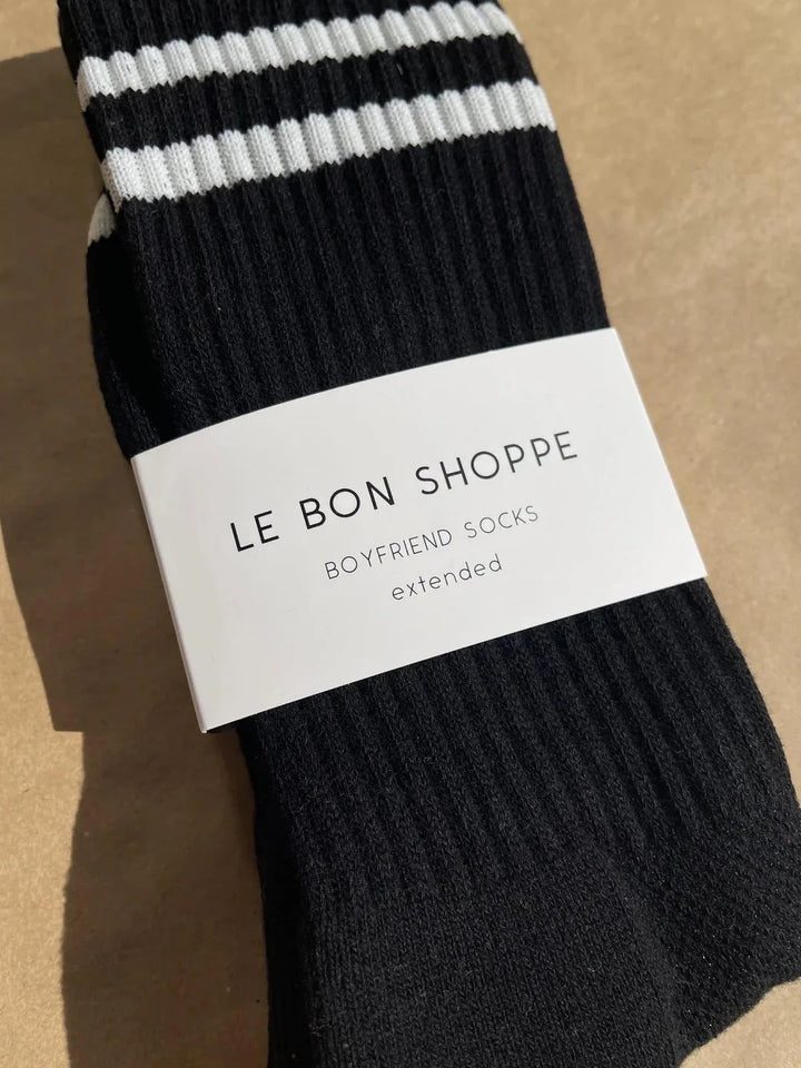 Men’s Boyfriend Socks, Noir