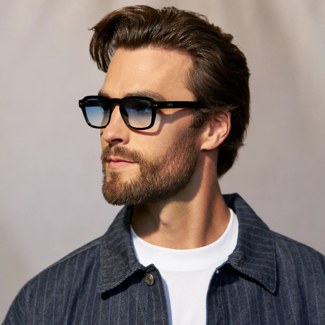 WMP Morris Sunglasses, Blue Gradient Lens