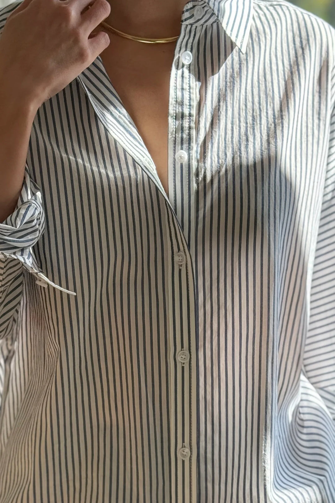 Light Weight Owen Shirt, Denim Stripe