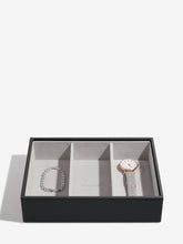 Load image into Gallery viewer, Classic Black Raffia Jewellery Box, Set of 3