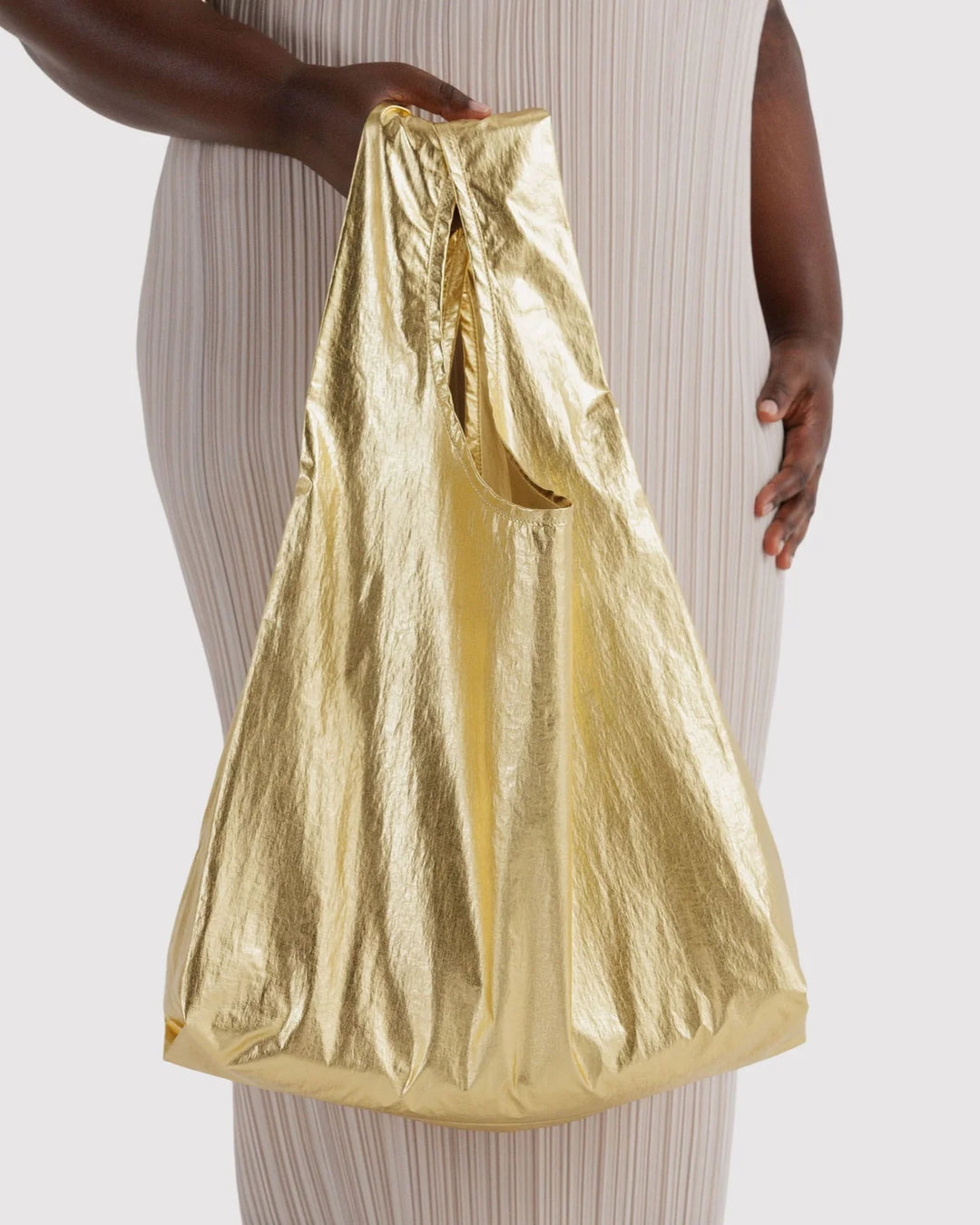 BAGGU Reusable Bag, Gold Metallic