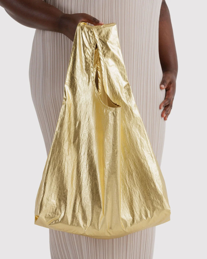 BAGGU Reusable Bag, Gold Metallic