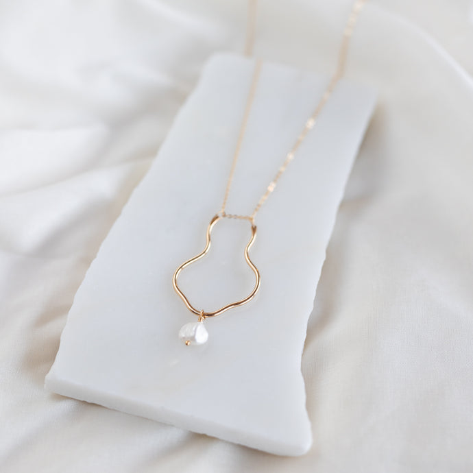 Keeper Necklace, Ivory Pearl