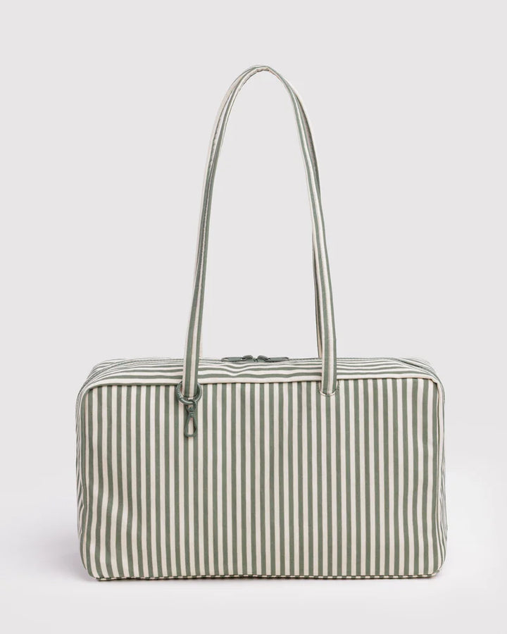 BAGGU Medium Bowler Bag, Sage Stripe