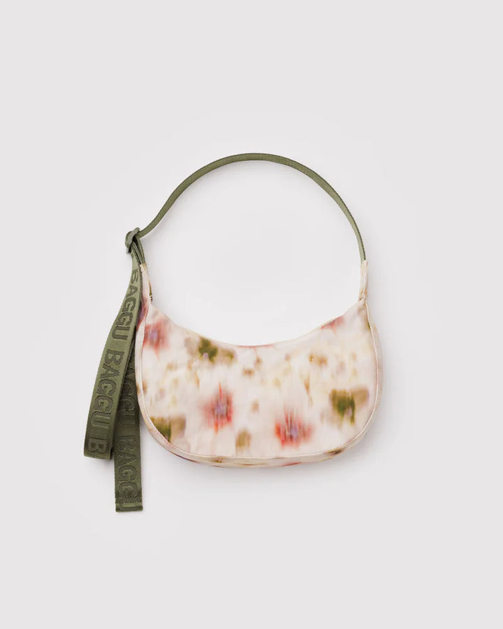 BAGGU Small Crescent Bag, Abstract Floral