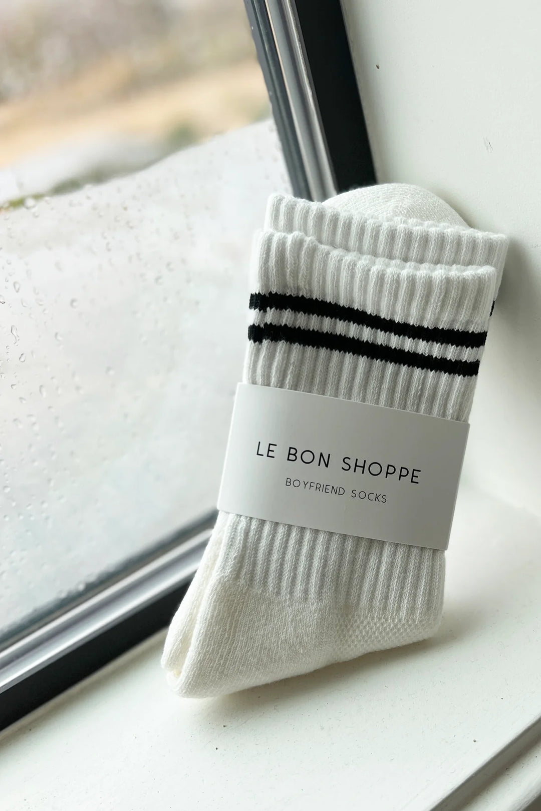 Boyfriend Socks, Classic White