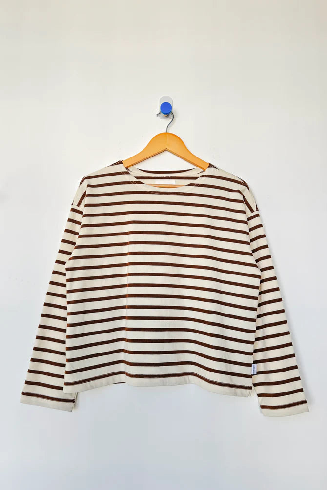 Sailor Top, Coffee Stripe