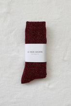 Load image into Gallery viewer, Winter Sparkle Socks, Wine